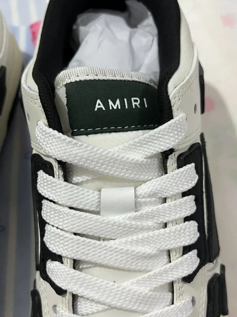 AMIRI Skeleton Low Sneakers (White/Black)